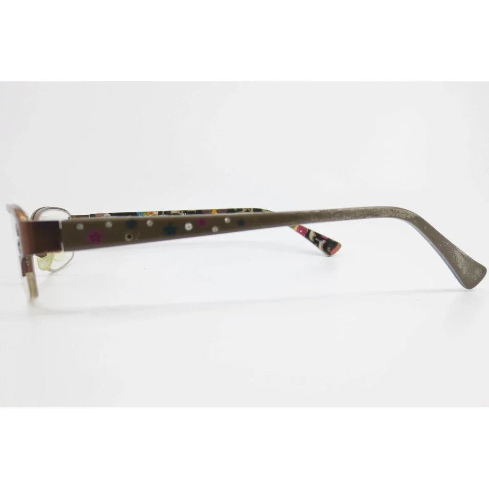 Vera Bradley Suzani Brown Floral Rhinestone Eyeglasses Frames 49-17-130 VB-B130
